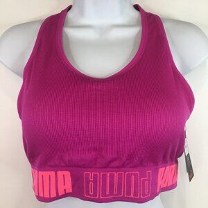 NWT Puma Seamless Active Pink Sports Bra Size L